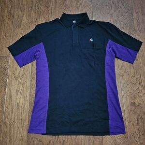 Stan Herman FedEx Purple Black Short Sleeve Polo Shirt Size L